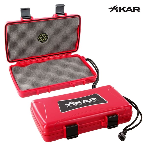 XIKAR humidor for 5 cigars – red