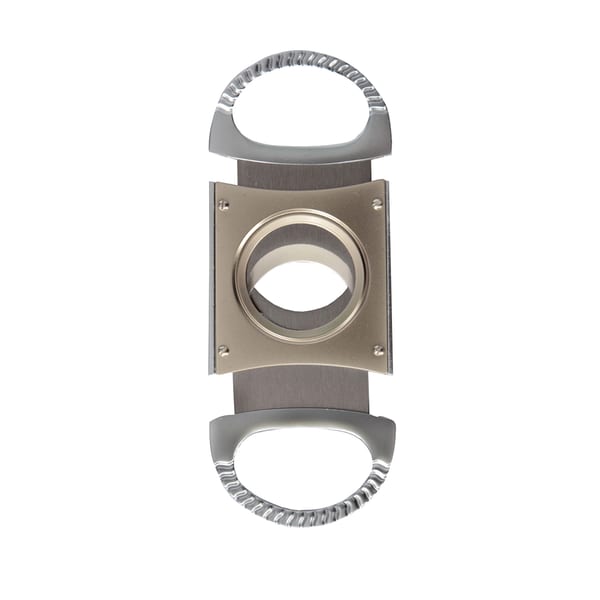 Stainless steel cigar punch.
