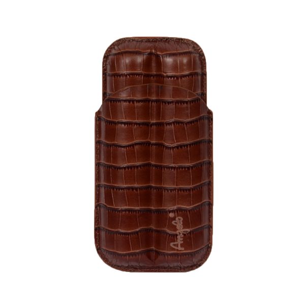 Akra Angelo Krok Cigar Case – Brown