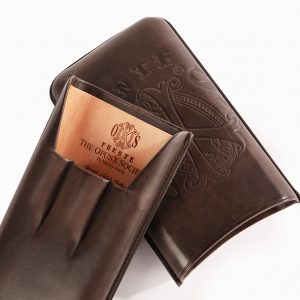Калъф за пури Opus X Society Spanish Nobuk Leather 3 Finger Cigar Case